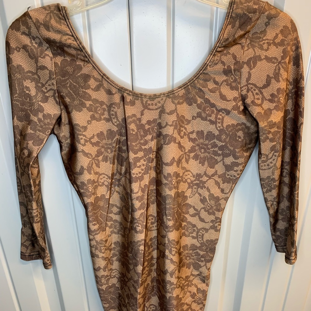 American apparel nude lace print